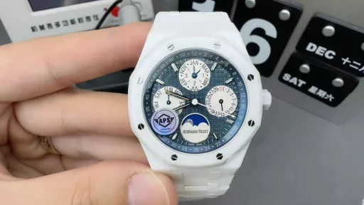 APS Audemars Piguet White Ceramic Perpetual Calendar