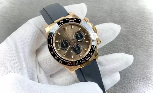 Rolex Daytona series, Latte! Equipped with Dandong factory 4130 movement, 40mm diameter, 12.2 thickness! C factory