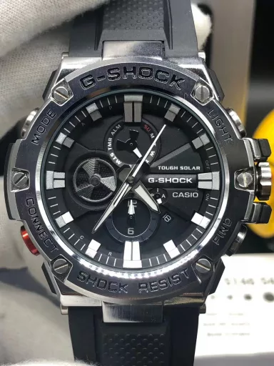 Original Casio G-SHOCK outdoor series men's watch GST-B100 series Casio G-SHOCK--classic shockproof dial design, one-button lighting mode, with strong colors that impact the visual sense, shockproof, anti-magnetic, daily waterproof, full-automatic calendar, the watch body is made of special materials as always, the effect is absolutely quite satisfactory, it is rare in all the series of watches today, the watch is absolutely amazing
