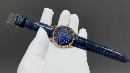 GR Factory 🌐 New Product After 3 years of research on the Jaeger-LeCoultre Master full-function perpetual calendar mechanical movement, the Jaeger-LeCoultre Master perpetual calendar automatic mechanical watch was reproduced. With the concept of not counting time and cost, the imported 9015 movement was used to restore the integrated machine complex function 868 movement. All functions are consistent with the official one! 1: Perpetual calendar function