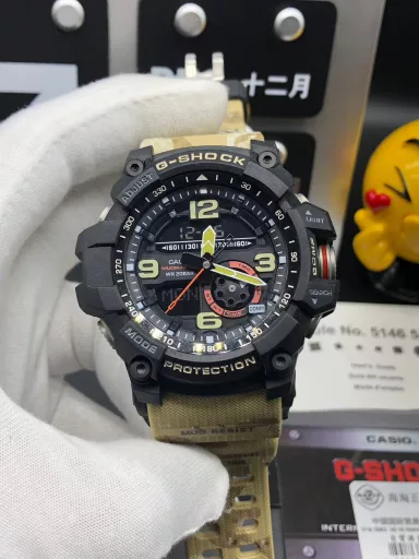 Original CASIO G-SHOCK GWG-1000 Little Mud King series multi-function dual display waterproof and mud-proof sports electronic watch, (the same ultimate silicone sports pointer electronic watch as in the movie 