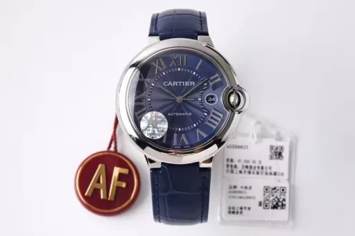 AF's most powerful masterpiece! Cartier CARTIER 42mm Blue Balloon WSBB0015 Men's Watch Series! The upgraded 2824 movement series is coming! 🎮Super cost-effective, the best version choice!AF is fully upgraded! Strive for perfect interpretation as follows:Cases: Swiss-grade precision polishing! PVD carbon-coated stainless steel case! Original blue spinel crown! Case shape and curvature, the crescent shape has an invincible texture! Perfect sapphire fisheye bubble crystal mirror with crescent 🌙 opening! Multiple sets of combined cases are rigorous, exquisite and meticulous! 3-degree strong waterproof! Fine strap polishing and brushing feel! Refined case back cover logo, twin effect! 8 genuine screws! All the above accessories! Can be interchanged with the original authentic watch! No difference!Dial interior: genuine OEM-level text! Super difficult and strongest replica! Original strong luminous hands! The color tone and font thickness of the calendar strip are consistent! It kills all versions in the market! AF's abnormal reproduction requirements! Pursuing the strongest! 🎮In terms of movement: It uses the top-level Haiou 2824 movement! After the super-fine assembly of the watch master, the movement is very stable, the travel time is accurate, and it is rarely repaired! Worth having!One watch, one number, one tag, three codes in one! The scanned data is consistent with the authentic product! The counter no longer uses the red warranty card and other accessories! Instead, it uses a large invoice! We did not copy the invoice! We also don't make those fake packaging in the market! This AF watch packaging is consistent with the authentic one! Super strong counterfeiting! Welcome to taste it!Black cowhide woven cloth strap! Comfortable to wear! Great value for money! You will earn money if you buy it!AF, only compare with the authentic one! We can provide you with original authentic watches and our replicas! Welcome to taste it! 🎮Three elite exquisite recommended men's mechanical watches SJ carefully creates ultra-realistic photos for you