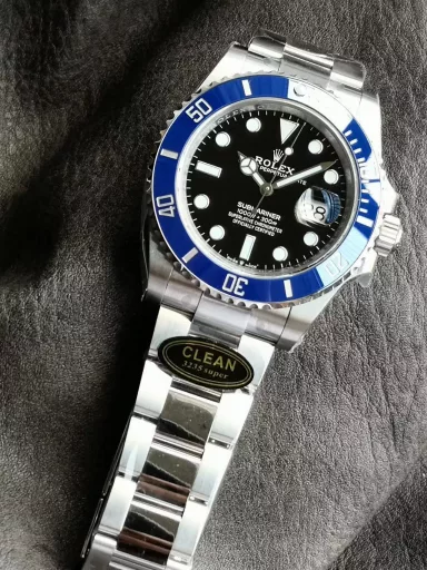 Rolex Greenwich II series m126710blnr-0003, 904 stainless steel case and bracelet, Inter Milan ceramic bezel, black dial, equipped with 3235 automatic mechanical movement, 40 mm.