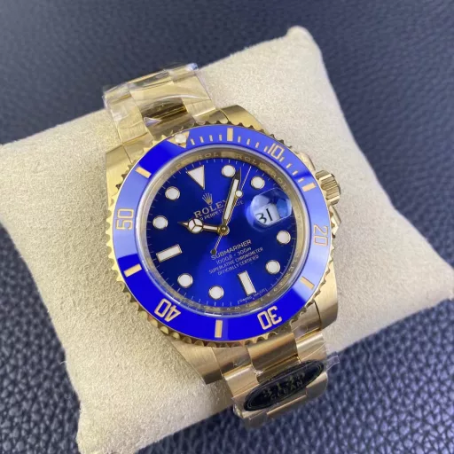 Clean Factory C Factory Rolex All Gold Blue Submariner 3135 Movement, Size 40mm