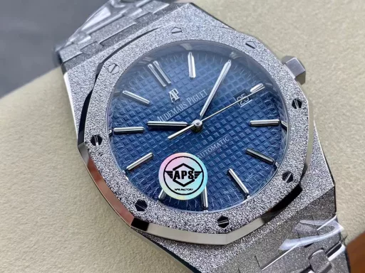 APS 15410 new product, frosted gold watchAudemars Piguet frosted gold craft is commonly known as hammered gold craft, also known as 