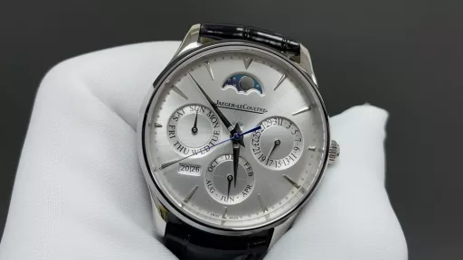 GR Factory 🌐 New Product After 3 years of research on the Jaeger-LeCoultre Master full-function perpetual calendar mechanical movement, the Jaeger-LeCoultre Master perpetual calendar automatic mechanical watch was reproduced. With the concept of not counting time and cost, the imported 9015 movement was used to restore the integrated machine complex function 868 movement. All functions are consistent with the official one! 1: Perpetual calendar function