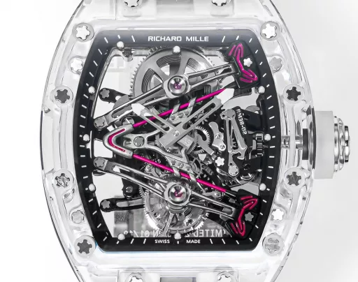 RICHARD MILLE launches RM 38-02 Crystal Pink Theme Hollow Tourbillon WatchThe striking new work, the 