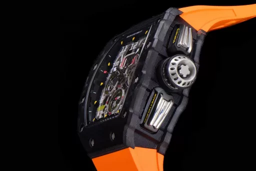 KV limited edition recommendation: Richard Mille men's series RM011-03Ti/1544 watch, stainless steel case, hollow dial, 7750 large calendar automatic mechanical chronograph.