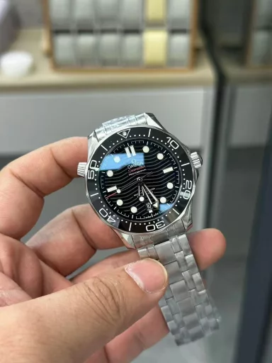 Seahorse 300m black, steel belt and tape