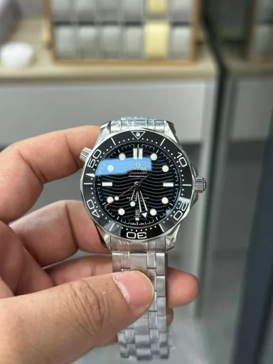 Seahorse 300m black, steel belt and tape