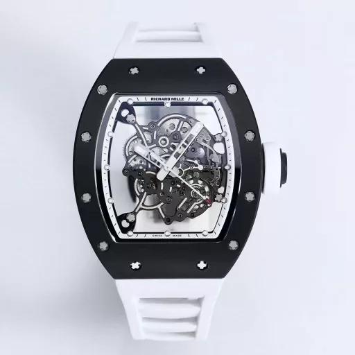 BBR RM0551⃣️Case: The white ceramic case is the same as the original. The chamfer details of the case are reduced to be exactly the same as the original, the bottom cover is reduced to see the light, and only the glass sees the light. The details are also one of the most correct versions at present! Upgrade a few details and it looks more like the original.2⃣️Movement: Redevelop the original RMUL2 integrated movement, and the balance wheel of the double barrel movement is clearly visible and moves. Say goodbye to the fake splint movement at first glance!3⃣️Watch diameter: The size is the same as the original 49.90X42.70 mm, and the thickness is 13.5MM4⃣️Watch mirror material: sapphire crystal mirror double anti-glare effect.5⃣️Watch strap material: natural rubber watch strap!6⃣️Watch buckle: original latest version folding buckleRichard Mille not only has exquisite watchmaking craftsmanship and is loyal to the spirit of traditional watches, but also advocates breaking through existing rules and regulations, exploring new heights of watchmaking craftsmanship, and integrating new elements of the new century into traditional craftsmanship. Comfortable, shock-resistant, durable, accurate and lightweight watches have become a 