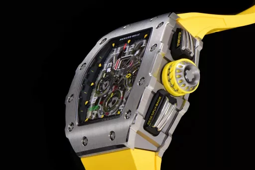 KV limited edition recommendation: Richard Mille men's series RM011-03Ti/1544 watch, stainless steel case, hollow dial, 7750 large calendar automatic mechanical chronograph.