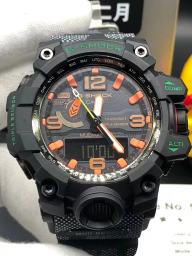 Original CASIO G-SHOCK GWG-1000 Little Mud King series multi-function dual display waterproof and mud-proof sports electronic watch, (the same ultimate silicone sports pointer electronic watch as in the movie 