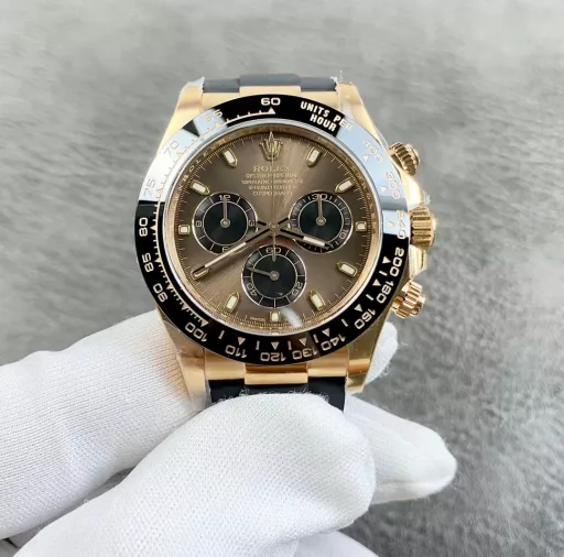 Rolex Daytona series, Latte! Equipped with Dandong factory 4130 movement, 40mm diameter, 12.2 thickness! C factory