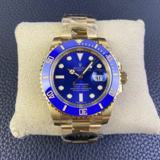 Clean Factory C Factory Rolex All Gold Blue Submariner 3135 Movement, Size 40mm