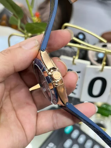 VS Omega Constellation Tape Model/41mm/Blue Face Full Rose Gold/8900 Coaxial Movement