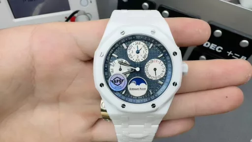 APS Audemars Piguet White Ceramic Perpetual Calendar