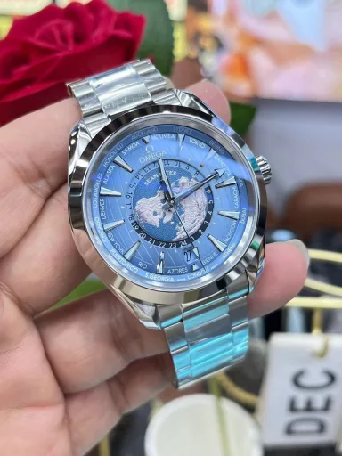 VS Gradient Blue World Time/8903 Solid Bottom/43mmGMT