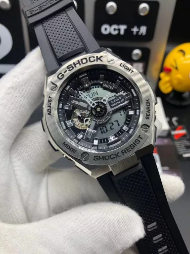 GST-400G hand-raise light Casio G-SHOCK--classic shockproof dial design👍In stock and shipped immediately, 45-degree automatic hand-raise light function with strong visual impact🙈LCD liquid crystal display💡Stopwatch speed function accurate to 1/1000 second⌛Shockproof📣Anti-magnetic💥200 meters waterproof🏊48 city time📲Countdown⏳Alarm clock⏰Fully automatic calendar and other powerful functions