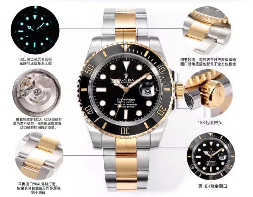 ZQ Factory 18k gold-plated watchZQ Factory🔥🔥Introduces 18k gold-plated V2 upgraded version of Submariner seriesConfiguration as follows:1: The only 18k gold tooth ring and crown on the market that use ip vacuum packing/free replacement if discoloration occurs.2: The entire watch is made of imported 904L steel, and the gold part of the gold-plated strap is synchronized with the original side without white leakage/distinguishing from other products on the market.3: Original mold 1:1 replica dial, imported Swiss luminous filling powder, special craftsmanship polishing pointer: sharp and neat cut surface without burrs.4: Equipped with exclusive customized Cal.3235 paramagnetic blue hairspring movement, high-performance shock-absorbing device, and power storage time synchronized with the original.ZQ Factory is a fine product that completely solves most of the pain points of logs on the market, born only for the ultimate-ZQ Factory