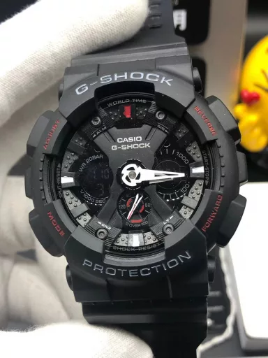 Hot selling GA-120 hand-raise light Casio G-SHOCK--classic shockproof dial design👍In stock and shipped immediately, 45-degree automatic hand-raise light function with strong visual impact🙈LCD liquid crystal display💡Stopwatch speed function accurate to 1/1000 second⌛Shockproof📣Anti-magnetic💥200 meters waterproof🏊48 city time📲Countdown⏳Alarm clock⏰Fully automatic calendar and other powerful functions