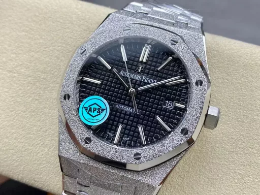 APS 15410 new product, frosted gold watchAudemars Piguet frosted gold craft is commonly known as hammered gold craft, also known as 