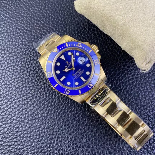 Clean Factory C Factory Rolex All Gold Blue Submariner 3135 Movement, Size 40mm