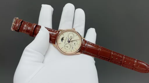 GR Factory 🌐 New Product After 3 years of research on the Jaeger-LeCoultre Master full-function perpetual calendar mechanical movement, the Jaeger-LeCoultre Master perpetual calendar automatic mechanical watch was reproduced. With the concept of not counting time and cost, the imported 9015 movement was used to restore the integrated machine complex function 868 movement. All functions are consistent with the official one! 1: Perpetual calendar function