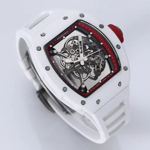 BBR RM0551⃣️Case: The white ceramic case is the same as the original. The chamfer details of the case are reduced to be exactly the same as the original, the bottom cover is reduced to see the light, and only the glass sees the light. The details are also one of the most correct versions at present! Upgrade a few details and it looks more like the original.2⃣️Movement: Redevelop the original RMUL2 integrated movement, and the balance wheel of the double barrel movement is clearly visible and moves. Say goodbye to the fake splint movement at first glance!3⃣️Watch diameter: The size is the same as the original 49.90X42.70 mm, and the thickness is 13.5MM4⃣️Watch mirror material: sapphire crystal mirror double anti-glare effect.5⃣️Watch strap material: natural rubber watch strap!6⃣️Watch buckle: original latest version folding buckleRichard Mille not only has exquisite watchmaking craftsmanship and is loyal to the spirit of traditional watches, but also advocates breaking through existing rules and regulations, exploring new heights of watchmaking craftsmanship, and integrating new elements of the new century into traditional craftsmanship. Comfortable, shock-resistant, durable, accurate and lightweight watches have become a 