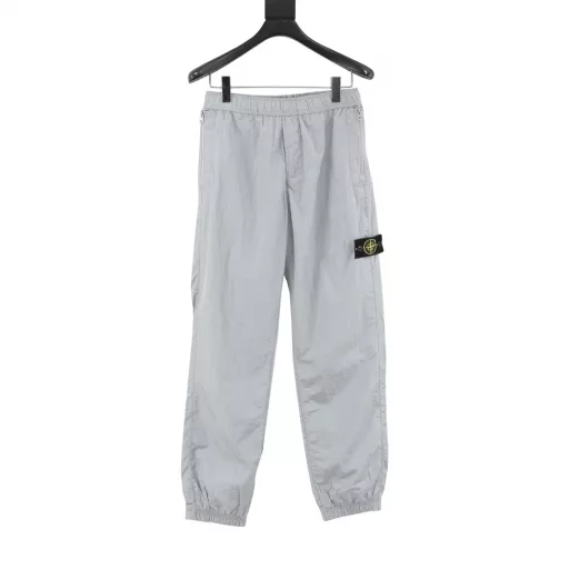 Stone Island SS23 Nylon Meta series solid color metal nylon elastic pants loose long casual pants metal nylon fabric gloss perfect restore extremely comfortable touch Original logo Metal nylon series yyds functional wind full set of original three standard accessories complete hardware logo custom laser logo