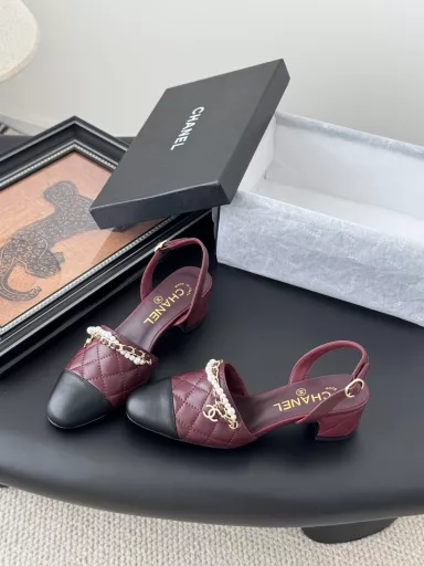 Chanel 25K Mary Jane Pearl chain hollow single shoes seriesHigh version of high quality, full color to do complete ~Welcome to push the upper leather inside leather outsole