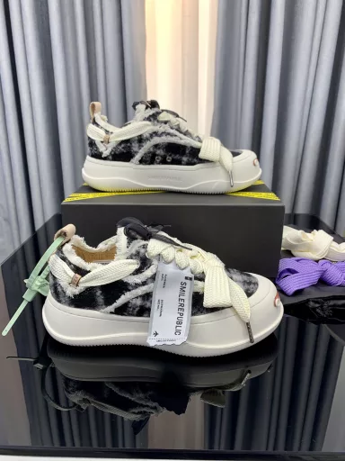New beggar shoes on shelves 🔥 SMILEREPUBLIC Thick soled open SMILE canvas shoes series Tan Jianchi, Li Chen, Xu Lu, Cheng Xiao, Wang Feifei the same style, inspired by 