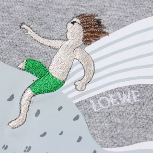 Loewe Feather Star Short SleevesUsing 50-count mercerized double strands, the weight of the fabric after washing is 300 gramsThe thread is matched with 1*1 mercerized Solona matching thread.Technology: Printing uses digital spraying technology,Computer scans the original pattern and adjusts the color to restore the original effect 1:1.Technology: Embroidery uses 3D three-dimensional technology, and this embroidery is matched with the brand's iconic logo under the back collar.The number of needles is 2600. Light cotton T-shirt with feather prints on the front. *Loose version, standard lengthRound neck designAnagram embroidery on the back Accessories:Customized 1:1 washed trademark technology:Customized 1:1 digital direct spraying Fabric: Custom woven 1:1 mercerized double strands