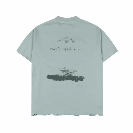 Balenciaga BLCG25ss hand-washed cut. Phantom graffiti short-sleeved T-shirtImported white ink direct printing. Breathable. Loose version for men and women