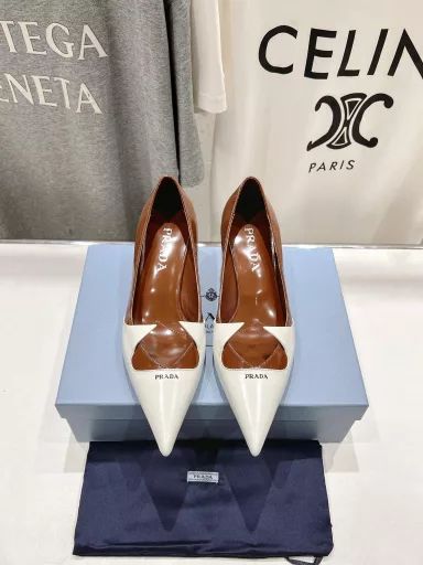 Prada 25ss new spring and summer Mary Jane pointed high heels single shoes fashion shoesOriginal purchase 1:1 development, perfect details, comfortable to wear, can be matched with spring and summer beautiful accessories, exquisite and durable