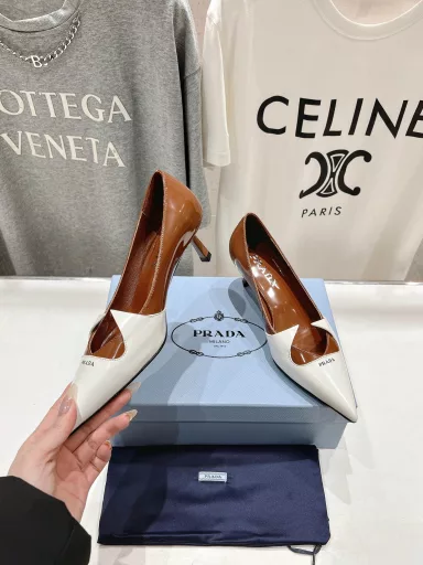 Prada 25ss new spring and summer Mary Jane pointed high heels single shoes fashion shoesOriginal purchase 1:1 development, perfect details, comfortable to wear, can be matched with spring and summer beautiful accessories, exquisite and durable