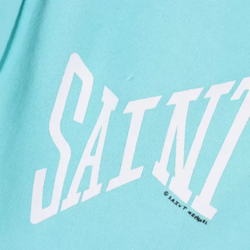 Saint Michael 23ss Saint street font print shortsThe fabric is 380G100% cotton, the surface is 36 weave, the bottom is 8 weave, and the inner lining is half-pulled (plush) fabric. The printing is all done by fully automatic elliptical machine printing glue paste operation. The printing force is evenly distributed without burrs. The hem is not locked. It is normal for it to automatically roll up after wearing for a period of time. The crotch is spliced ​​with anti-stretching thickened fabric to avoid the problem of crotch bursting. Customized accessories, hard cardboard printing tags, full set of accessories are available