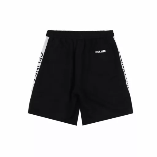 Celine Ribbon Letter Embroidered ShortsThe fabric is made of 360g brushed fabric, which is etched after dyeing. It is treated with silky and ultra-soft treatment compared with the original. The texture of the fabric is clear and obvious, the drape is excellent, and the workmanship is exquisite and reaches the export standard. There are 4.5 stitches per centimeter, and each seam is pressed with visible lines. The lines are neat and standard like a ruler. The woven cotton ribbon is tightly woven and soft to the touch. The embroidery process uses the Behringer embroidery machine to make the embroidery color fuller and the embroidery more three-dimensional. The pattern has a good effect on the body. It is the same style for men and women, simple and versatile. It is a heavy-duty item for purchasing, and you can compare any quality on the market at will!