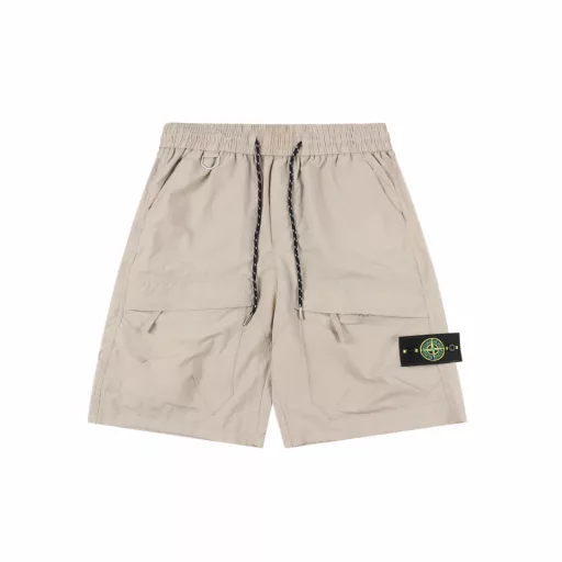 Stone Island Solid Logo Nylon Shorts