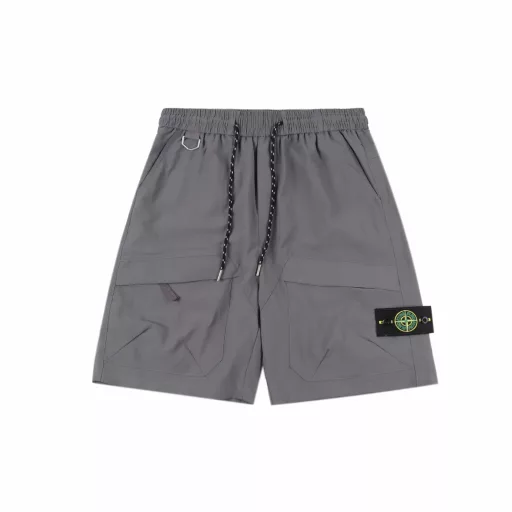 Stone Island Solid Logo Nylon Shorts