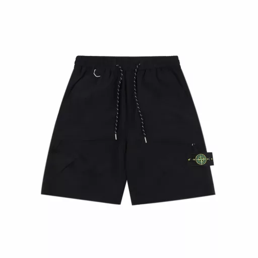 Stone Island Solid Logo Nylon Shorts