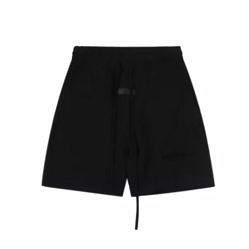 Fear Of God FOG Essentials Double Line 22ss Black Letter Flock Print Shorts