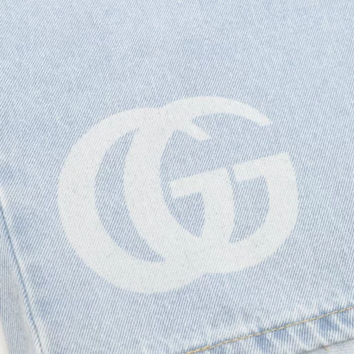 GUC Double G Printed Washed Blue Denim ShortsOriginal purchase, original version uses 420g denim fabric, the version is breathable and comfortable after washing, laser printing process, the version is upright and stylish. Customized hardware logo, leather tag is highly restored, comparable to the original, the whole set of low-key luxury design, daily versatile fashion shorts!
