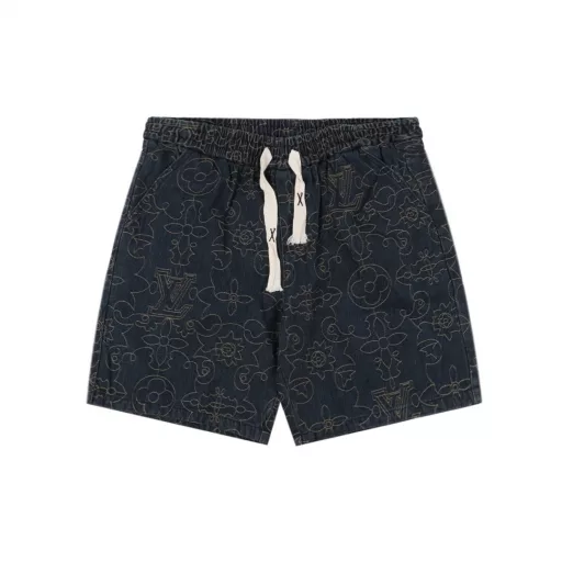 Louis Vuitton 1V 25SS Arabic pattern jacquard denim shortsLight luxury, a must-have item for men and women's daily commuting wear. Correct version, welcome to compareDetailed features· Custom-woven and dyed Arabic pattern jacquard fabric· Infrared positioning cutting, all alignment· Garment washing and fermentation process· Customized original brass metal buttons· Pants with elastic waist design· Rear patch pocket design· Special car full wheat clip process· Original main label washing tag packaging