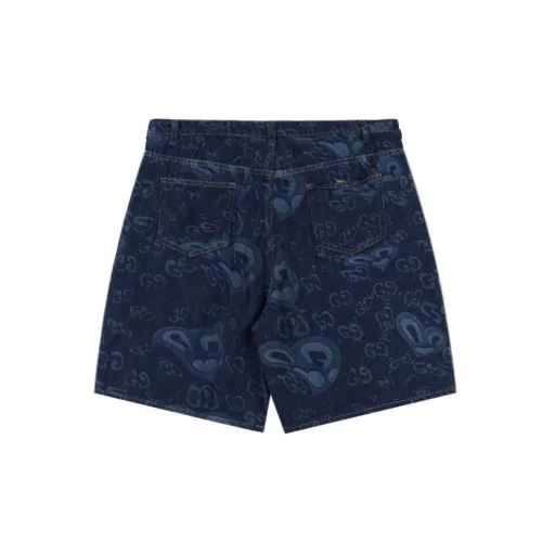 Gucci GC 25SS Liquid Heart Printed Denim ShortsLight Luxury Men and Women's Daily Commuting Essentials Correct Version Welcome to CompareDetailed Features· 98% cotton 2% stretch fiber denim fabric· Discharge dyeing process for printing· Laser positioning cutting process· Garment fermentation washing process· Pants back patch pocket design· Customized original logo metal I-shaped buckle· Special car full wheat clip process· Original main label washing tag packaging