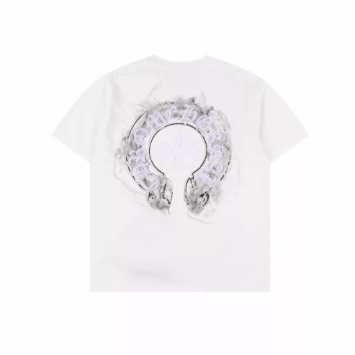 Chrome Hearts hollow relief horseshoe short-sleeved T-shirtPrinted by imported direct-injection machine, hardware accessories are all ground and customizedCorrect configuration Black 2025 Chrome Hearts genuine packaging 280g custom-dyed double yarn cotton Large version Loose and stylish Different from the low version of the slim version with a hip-slimming upper body Correct high-density main label washing tag Hand-sewn