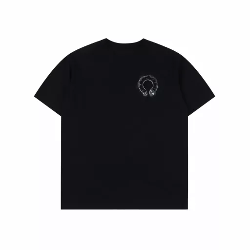 Chrome Hearts hollow relief horseshoe short-sleeved T-shirtPrinted by imported direct-injection machine, hardware accessories are all ground and customizedCorrect configuration Black 2025 Chrome Hearts genuine packaging 280g custom-dyed double yarn cotton Large version Loose and stylish Different from the low version of the slim version with a hip-slimming upper body Correct high-density main label washing tag Hand-sewn