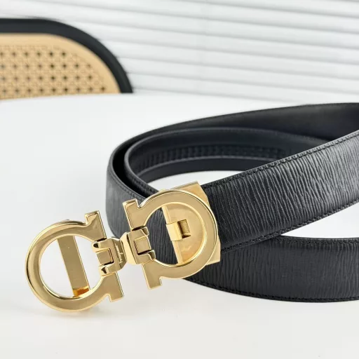 Ferragamo, automatic belt, double-sided top-grain cowhide