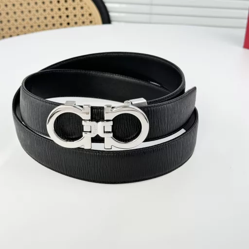 Ferragamo, automatic belt, double-sided top-grain cowhide
