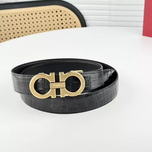 Ferragamo, automatic belt, double-sided top-grain cowhide